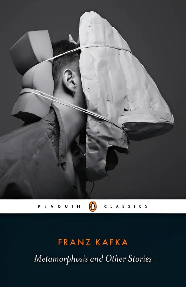 Zwartwit boekomslag van penguin classics editie van franz kafka metamorphosis and other stories met nieuwe vertalingen
