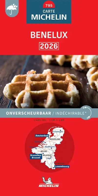 Michelin Wegenkaart 795 Benelux scheurvast 2026 - wegenkaart 1:400 000
