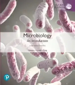 Microbiology an introduction global edition microbiologie leerboek met witte omslag en paarse tekst door berdell funke en christine case