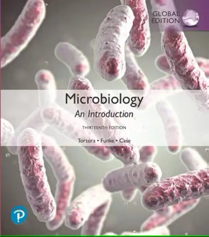 De cover van microbiology an introduction thirteenth edition door tortora funke en case met mastering biology with aangepast mastering biology