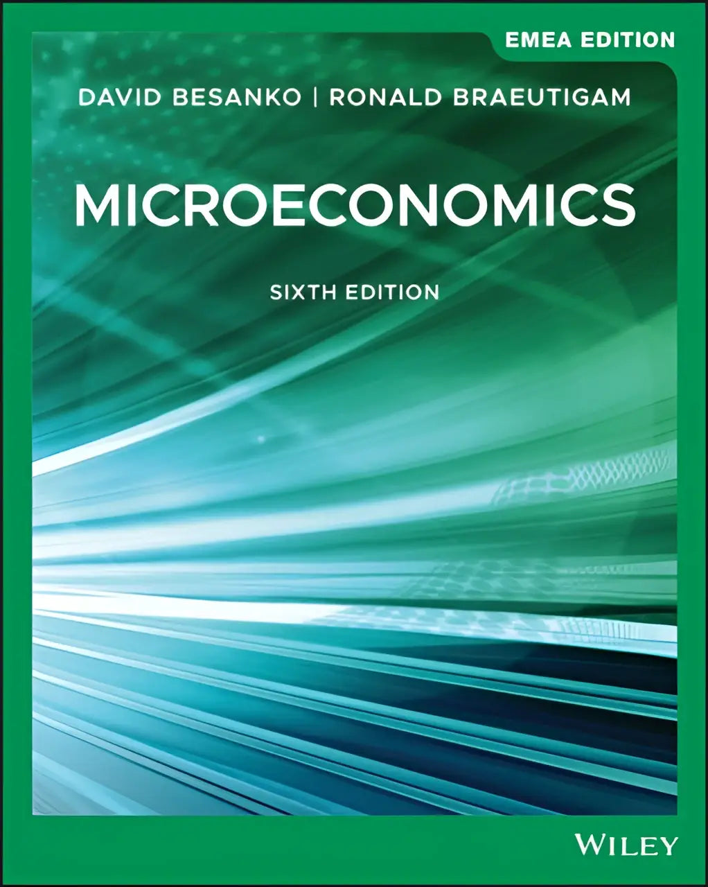 Groen gebonden microeconomics leerboek zesde editie van besanko en braeutigam in emea edition versie