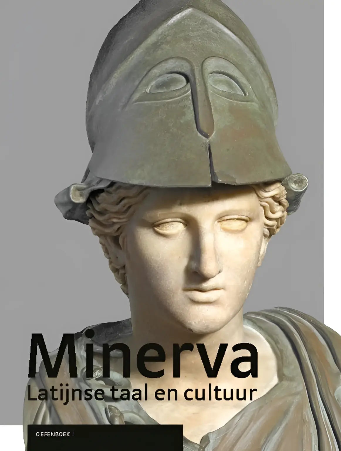Een klassieke marmeren minerva beeldhouwwerk met een bronzen corinthisch helm en krullend haar door jori castricum