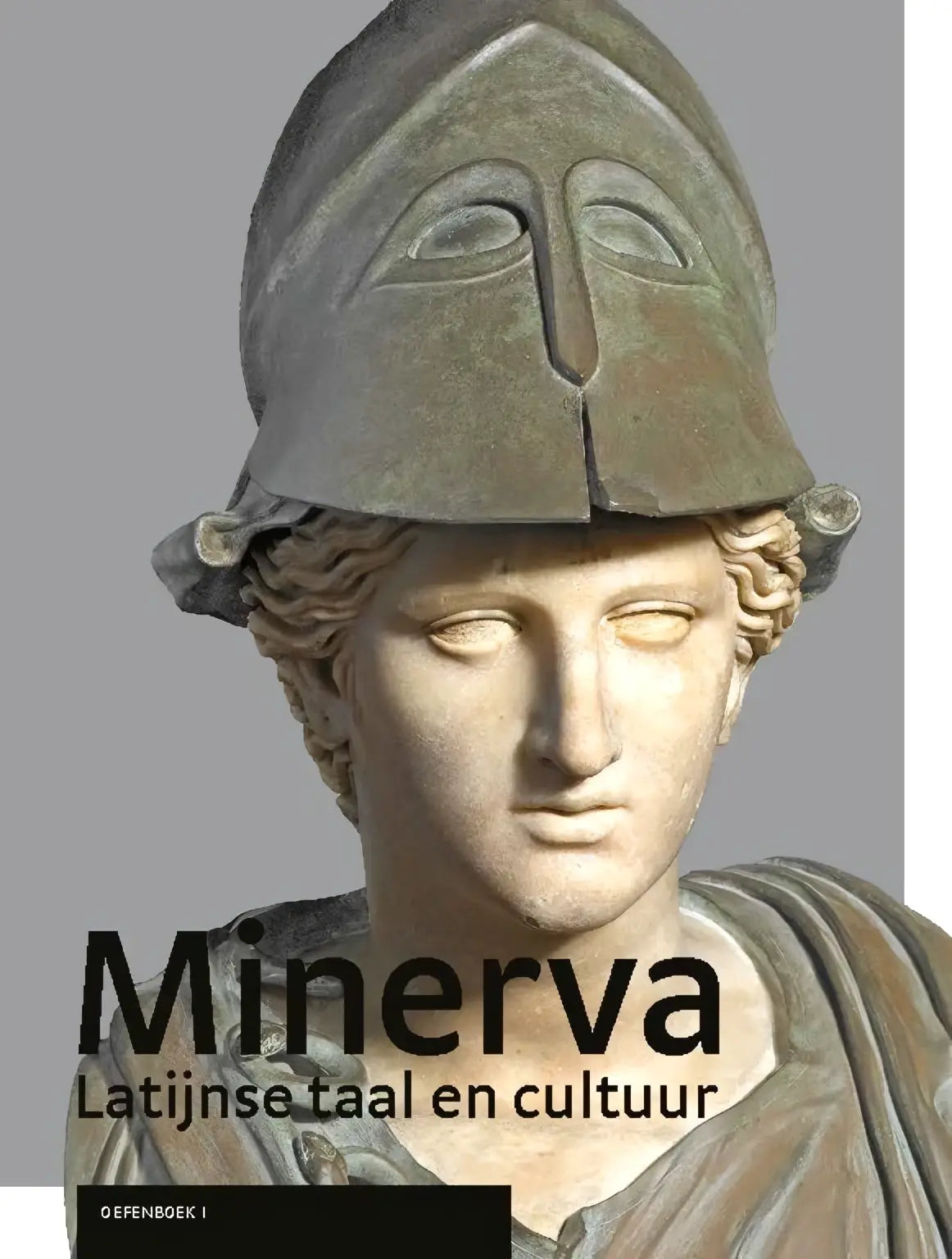 Een klassieke marmeren beeld van minerva met een bronzen corinthische helm voor latijnse taal en cultuur