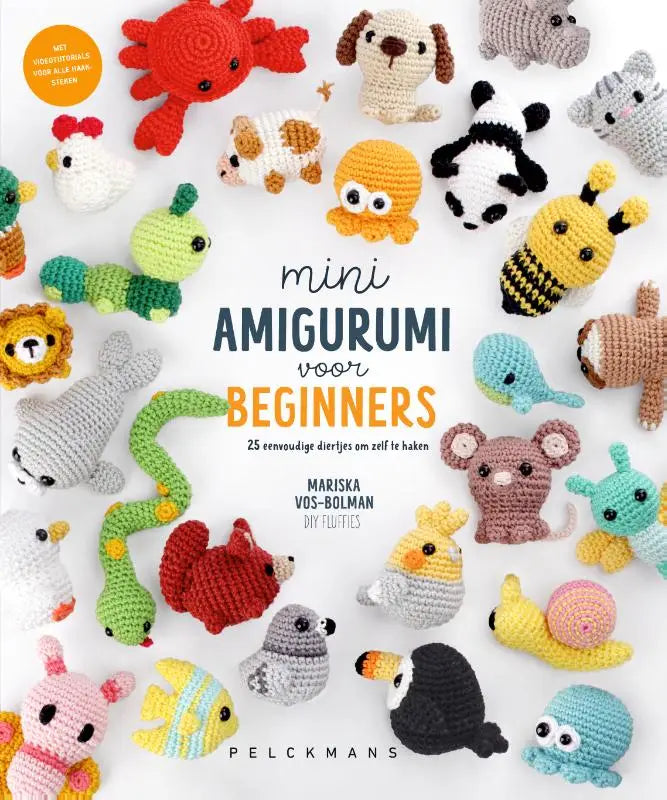 Kleurvolle mini amigurumi dieren in verschillende patronen als snelle haakpatronen voor beginners