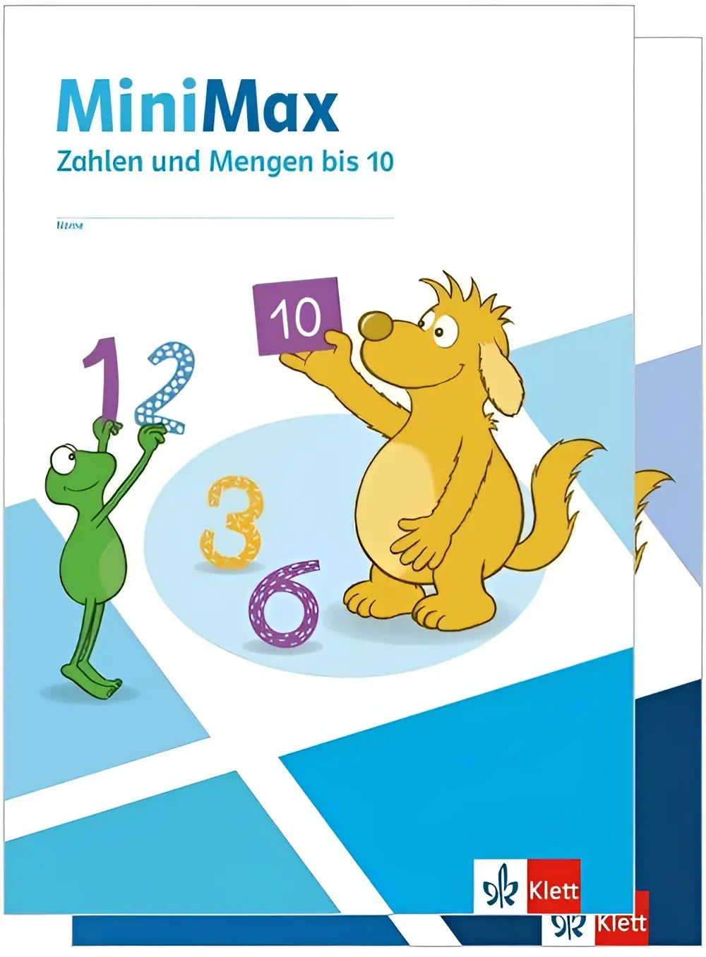 Minimax inklusiv paket b themenhefte kinders wiskundeboek met gele hond en groen kikker voor zahlen und mengen