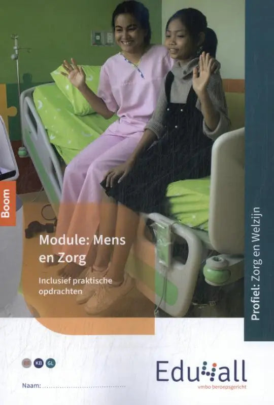 De cover van de educatieve module mens en zorg van eduall met focus op module mens en zorg