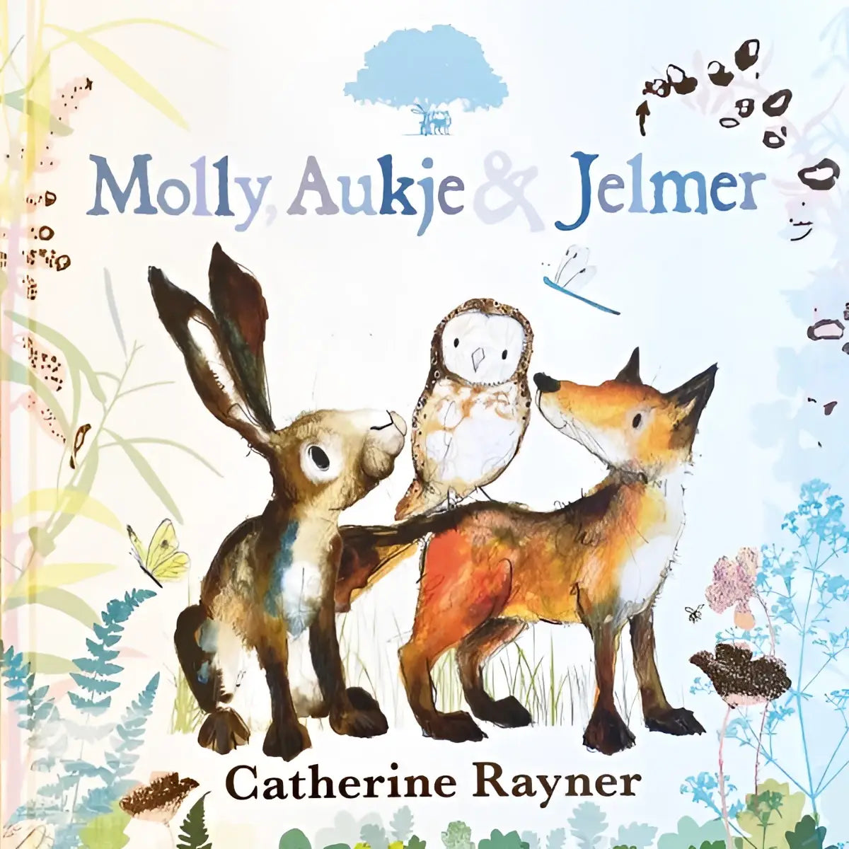 Children’s book cover molly aukje jelmer with illustrated characters in a whimsical woodland scene for jonge lezers