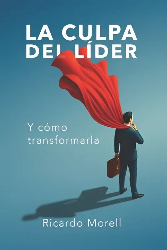 De boekcover van vergelijst, r: culpa del líder toont witte tekst en auteur ricardo morell onderaan