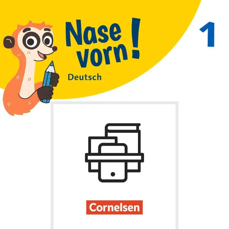 Gele kinder deutschlehrbuch nase vorn 1 mit orangenem igel und basiskompetenzen deutsch erstlesenübungen