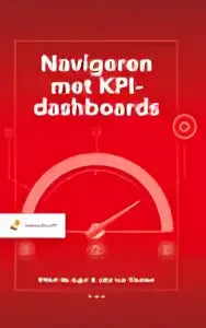 Rood digitaal dashboard interface met witte tekst en cirkelvormige grafische elementen voor management algemeen