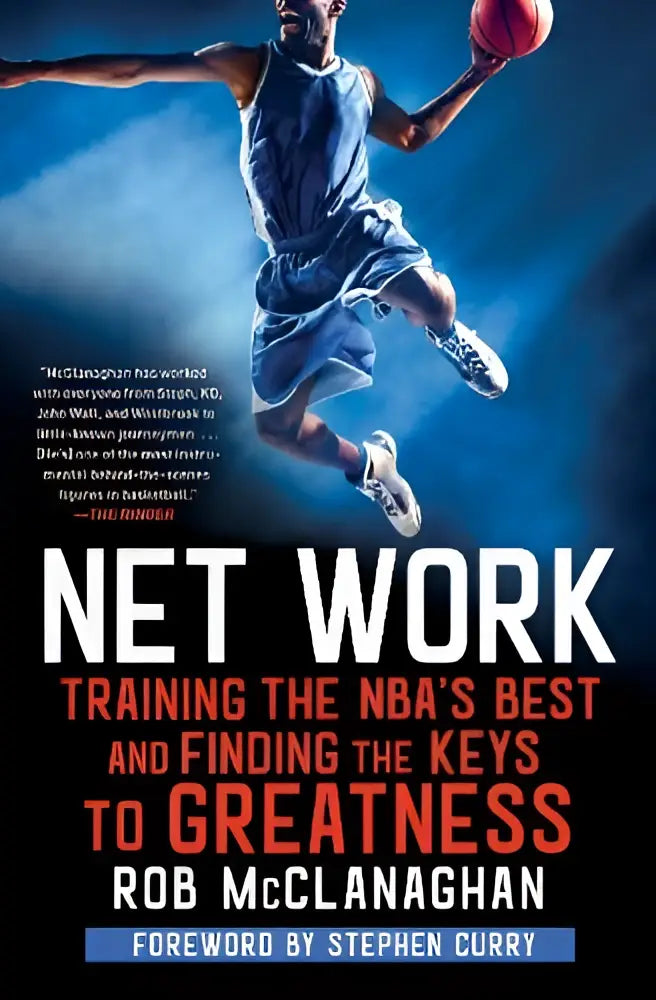De boekcover toont een nba-speler in blauwe jersey die in de lucht hangt met een rode basketbal, gericht op finding the keys