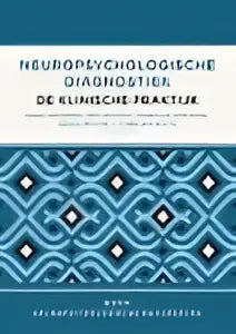 De achterkant van neuropsychologische diagnostiek met een blauw-wit geometrisch patroon door koninklijke boom uitgevers
