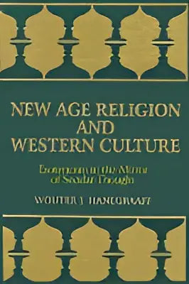 De boekcover van new age religion and western culture door wouter j met groen en goud ontwerp te zien
