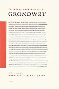 Pagina uit nieuw commentaar op de grondwet met zwarte tekst en rode koppen uitgegeven door koninklijke boom uitgevers in filosofie algemeen