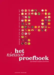Het nieuwe proefboek toont een rode achtergrond met een gestileerde p van kleine stippen, ontworpen door peter klosse