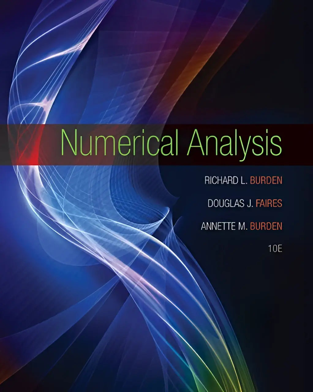 De cover van het hardcover boek numerical analysis 10e editie door richard l met focus op approximation techniques