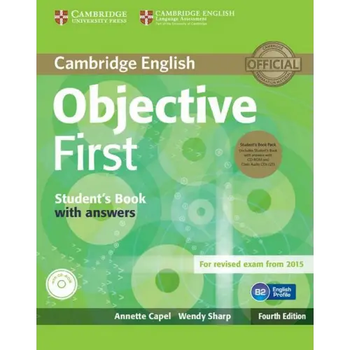 Objective first - 4th edition student’s pack with answers student’s book + cd-rom + class audio-cd’s - objective first