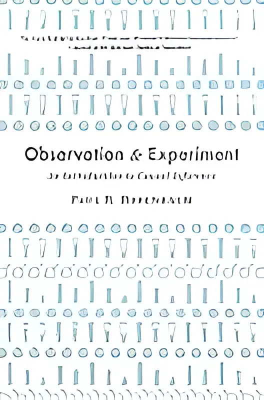 De boekcover toont observation and experiment van Paul H als inleiding tot causale inferentie met een blauw ontwerp