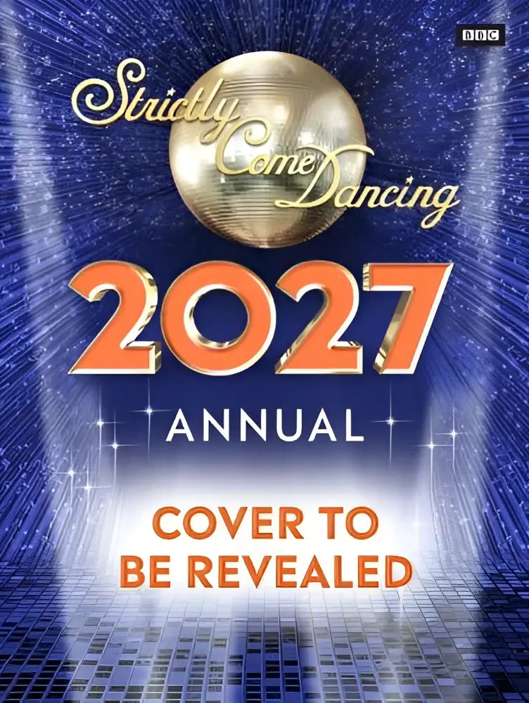 De officiële strictly come dancing annual 2027 toont een glanzende gouden discobal met reflecterende facetten centraal geplaatst