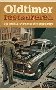 Een vintage zilveren oldtimer met glanzende afwerking en chroomaccenten voor oldtimer restaureren