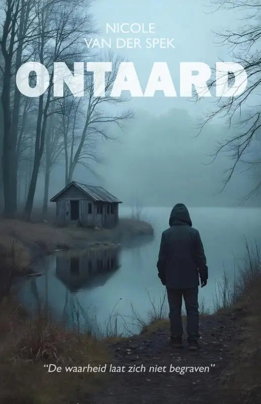 Een mistige sfeervolle poster voor de film Ontaard met Nicole van der Spek in donkere tinten