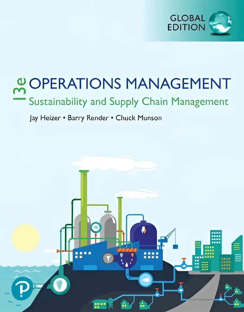 De boekomslag van de 13e editie van operations management met focus op duurzaamheid en supply chain management