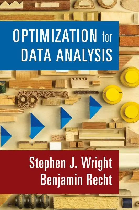 Boekcover blauw en wit met titel optimization for data analysis van stephen j over optimalisatietechnieken voor data science