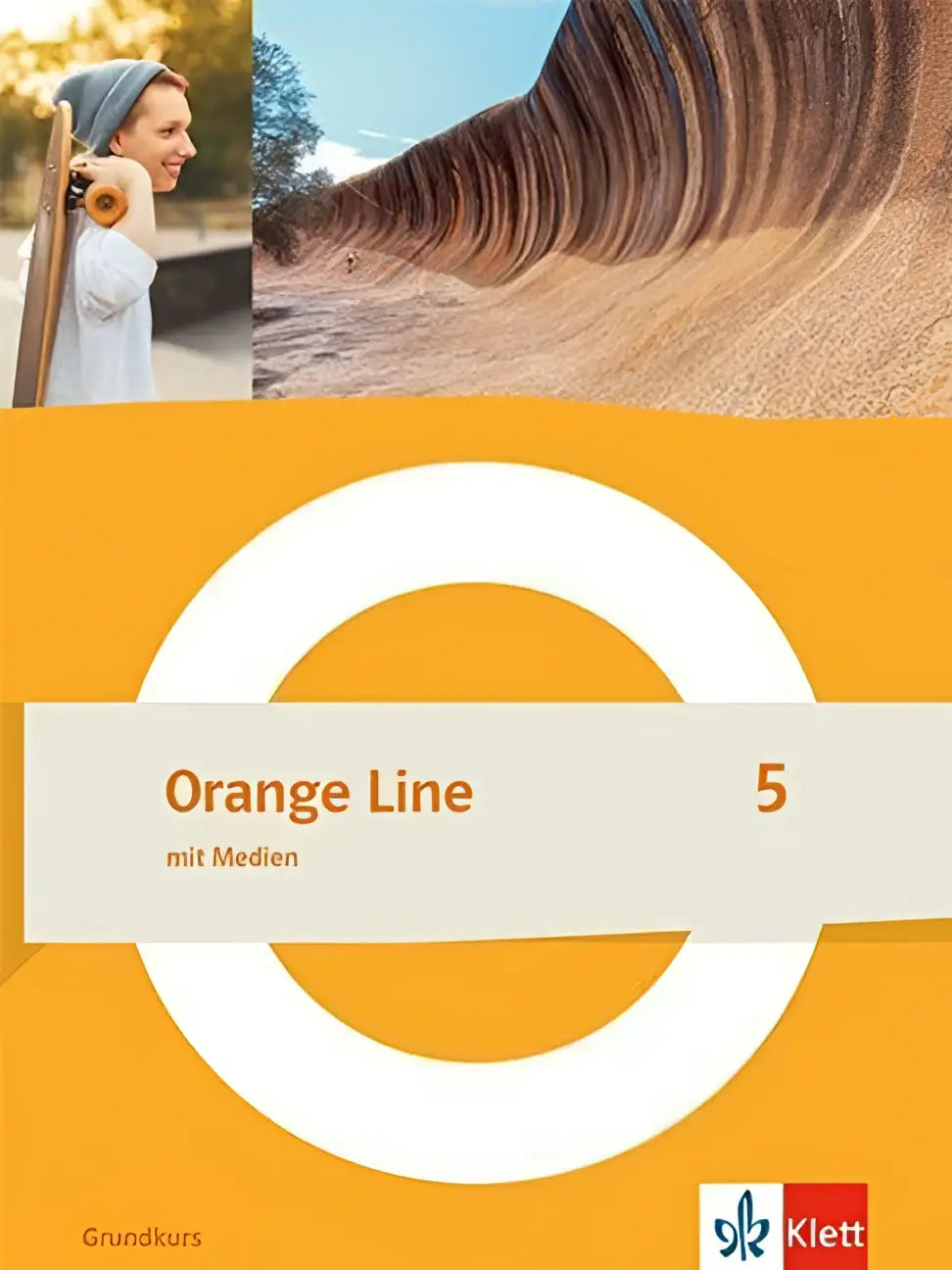 Orange line 5 grundkurs schulbuch mit medien mit fester einband und wit medien logo op oranje achtergrond