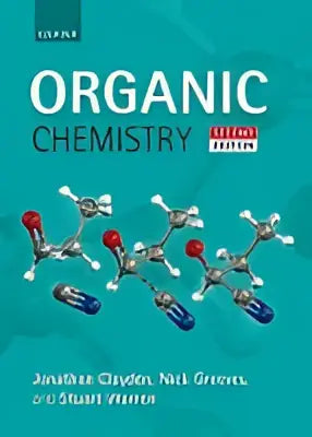 Boekomslag Organische chemie met moleculestructuren op teal achtergrond