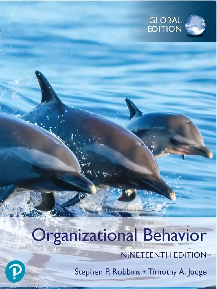 De cover van de textbook organizational behavior 19e editie door stephen p in de globale editie met blauw ontwerp