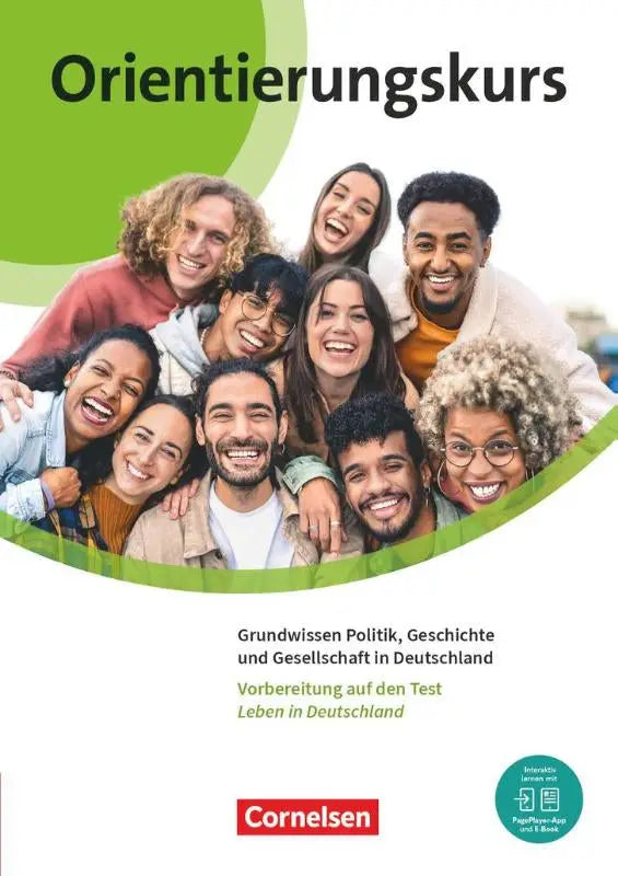 De omslag van het orientierungskurs kursheft inkl e-book und pageplayer-app van cornelsen met diverse studenten