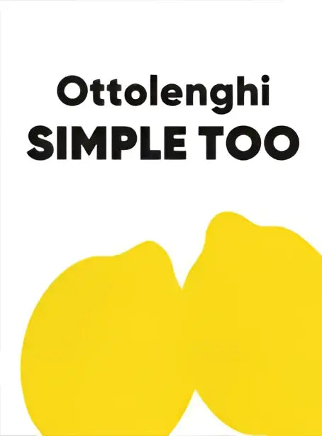 Gele citroenvormige logo voor ottolenghi simple too keukenboek met focus op eenvoudige recepten van ottolenghi simple