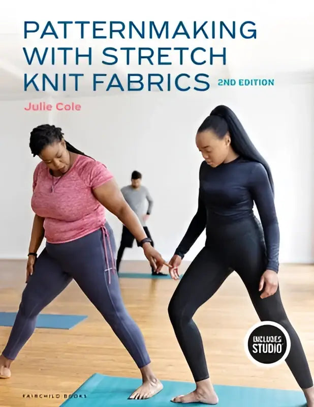 De boekcover toont patternmaking with stretch knit fabrics 2nd edition door julie cole met studio als producttitel