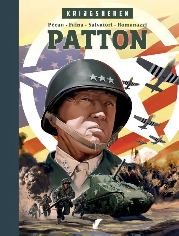 Een gedetailleerde illustratie van generaal george s in een product getiteld patton