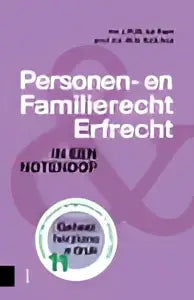 Paars boek personen- en familierecht en erfrecht met witte tekst en logo op cover uitgegeven door amsterdam university press