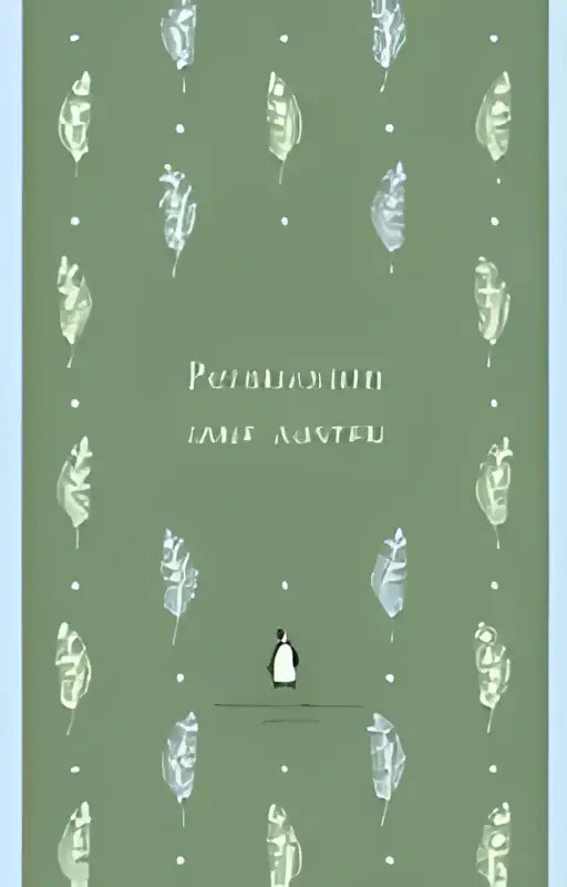 Groen hard cover boek pride and prejudice van jane austen met witte verenillustraties en penguin logo