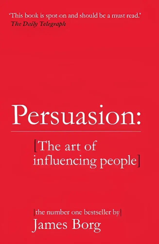 Rode hardcover boek persuasion the art of influencing people van james borg over the art van het beïnvloeden van mensen