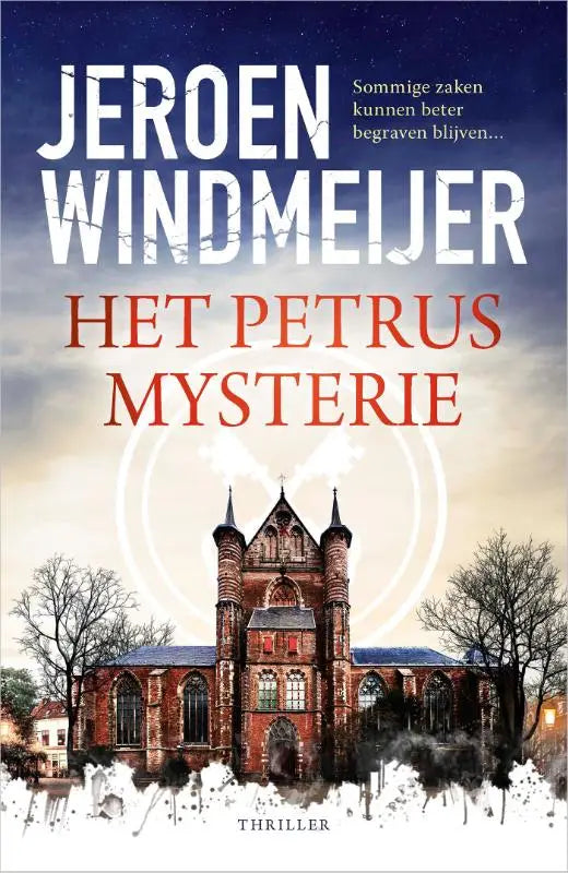 Het petrusmysterie boek met een rode bakstenen gotische gevel en spitse torens symboliseert dat sommige zaken beter begraven blijven
