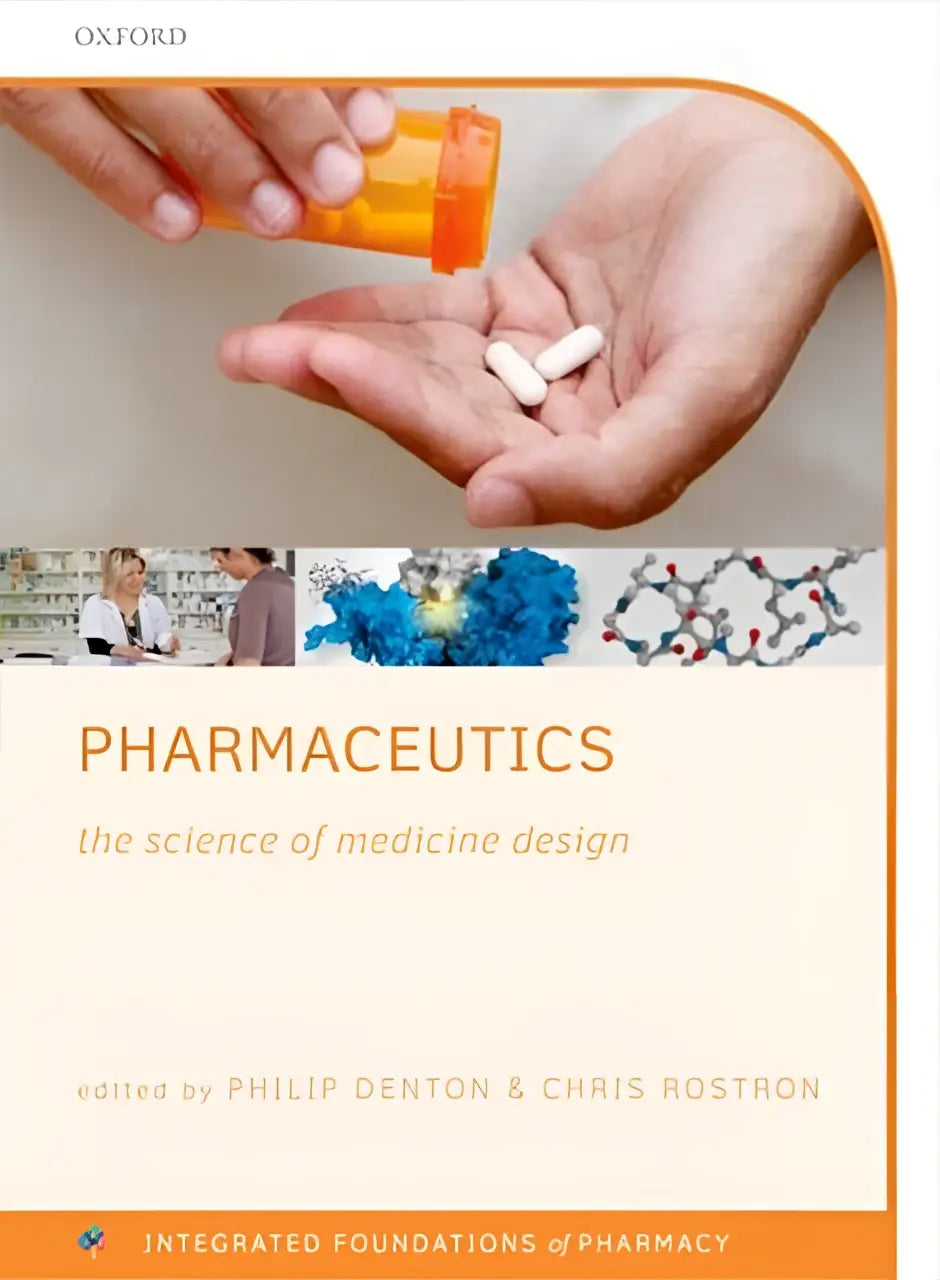 Oranje receptflesje met witte pillen in hand symboliseert de wetenschap achter medicine design en de studie ervan