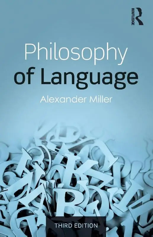 De boekomslag van philosophy of language door alexander miller derde editie routledge voor een introductie tot de filosofie