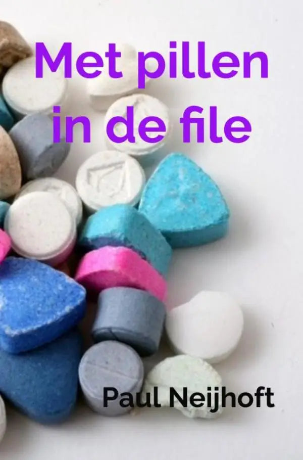 Een collectie kleurrijke hartvormige en ronde pillen in blauw, roze, wit, grijs en bruin uit met pillen in de file