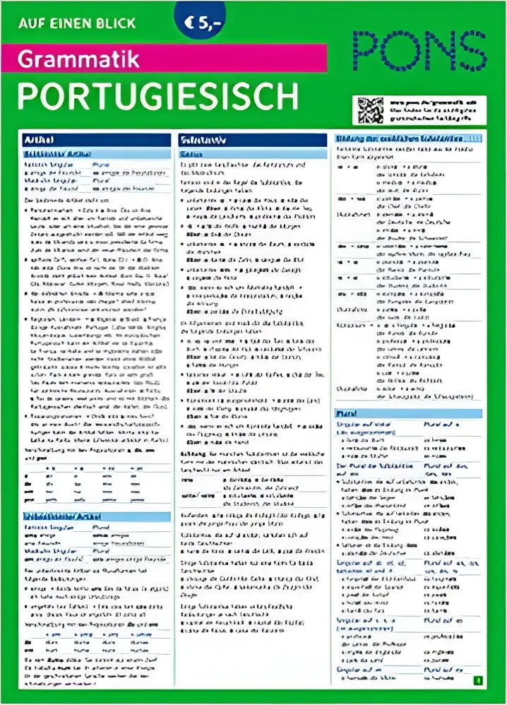 Pons grammatik auf einen blick: portugiesisch klappkarte - pons grammatik auf einen blick: portugiesisch klappkarte