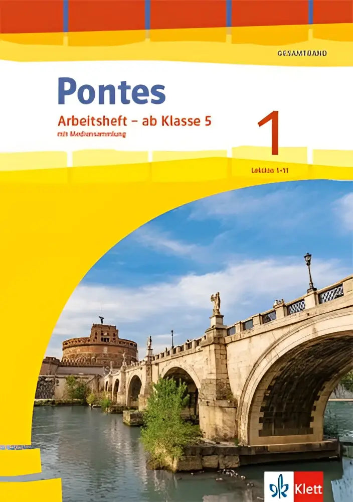 Gele pontes gesamtband 1 arbeitsheft klasse 5 met mediensammlung 1 met illustratie van stenen brug en kasteel