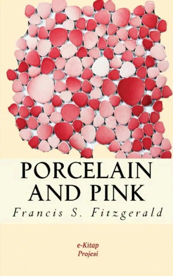 De boekomslag van Porcelain and pink toont een mozaïek van porseleinen hartvormige tegels in roze en rood