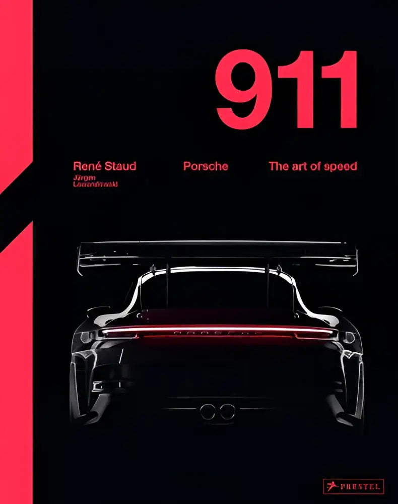 Zwarte porsche 911 sportwagen met aerodynamisch ontwerp en gloeiende rode achterlichten de kunst van snelheid backview