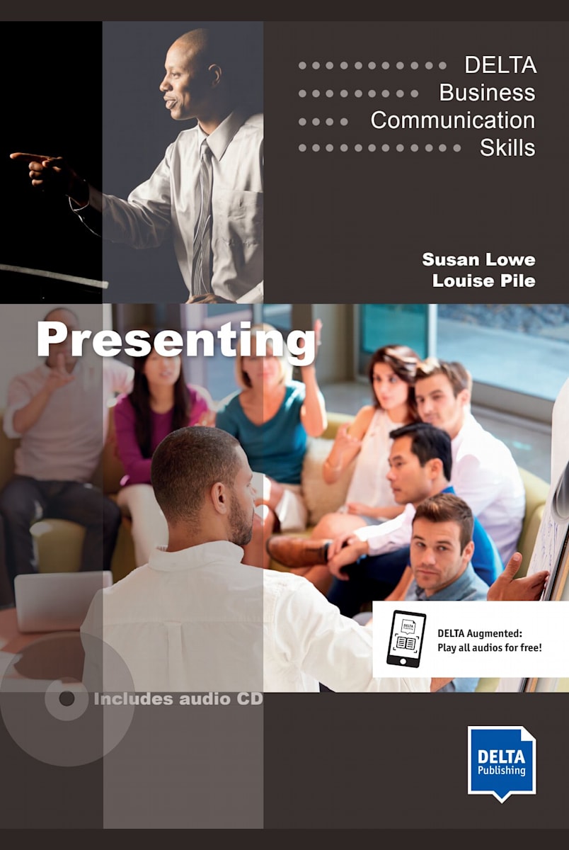 Omslag Presenting-boek door Susan Lowe en Louise Pile, Delta Publishing, B1-B2