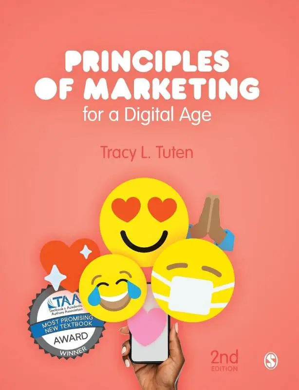 De voorkant van het leerboek principles of marketing for a digital age van tracy l met een modern ontwerp voor een digitale tijdperk