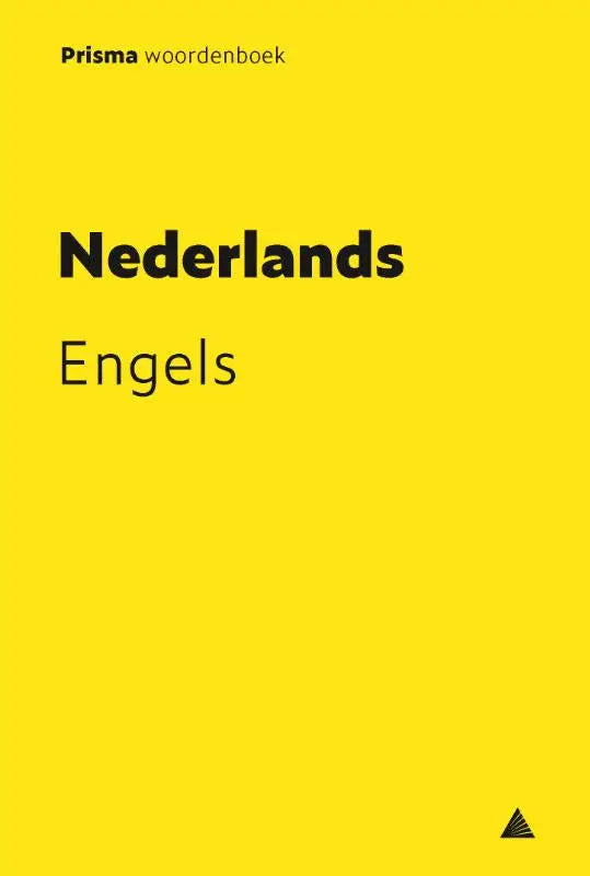 Heldere gele omslag van het prisma woordenboek nederlands-engels voor snelle en betrouwbare taalvertalingen