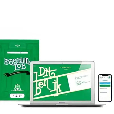 Groene notebook en laptop met groene dit fik logo voor proeftuin lob bovenbouw deel 1 en jaarlic leerling