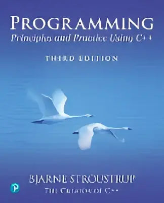 Blauwe hardcover boek programming principles and practice using c++ door bjarne stroustrup derde editie voor programmeren